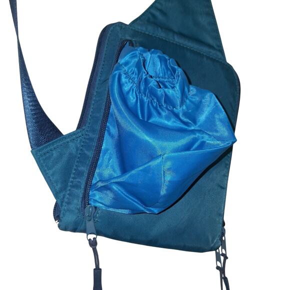 Teal Slingbag By Buns With Waterbottle Holder And Adjustable Strap Nylon - Picture 9 of 9